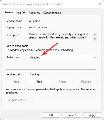 Windowsで検索インデックスをオフにする